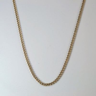 10k Yellow Gold Curb Chain | 24