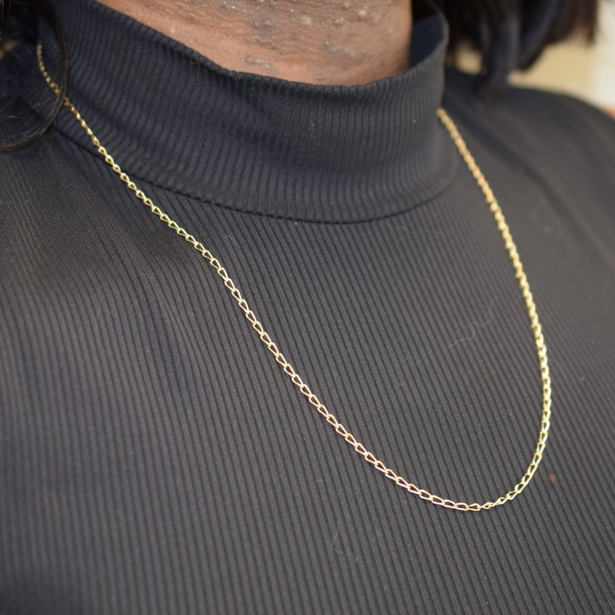 10k Yellow Gold Cable Chain | 24