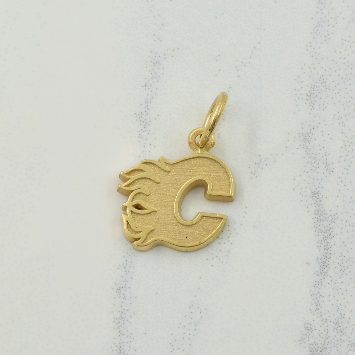 10k Yellow Gold Calgary Flames Charm | - 100 Ways