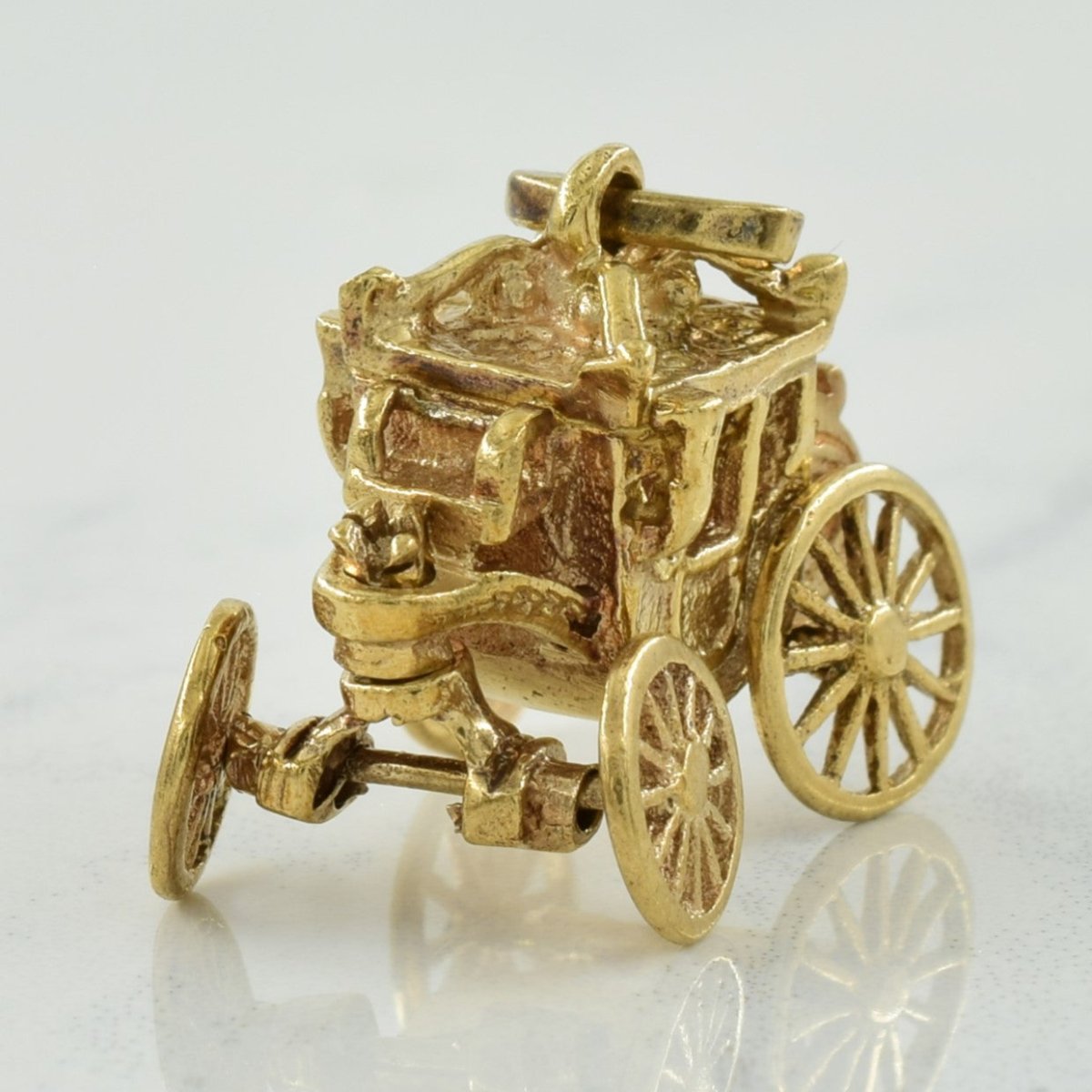 10k Yellow Gold Carriage Charm | - 100 Ways