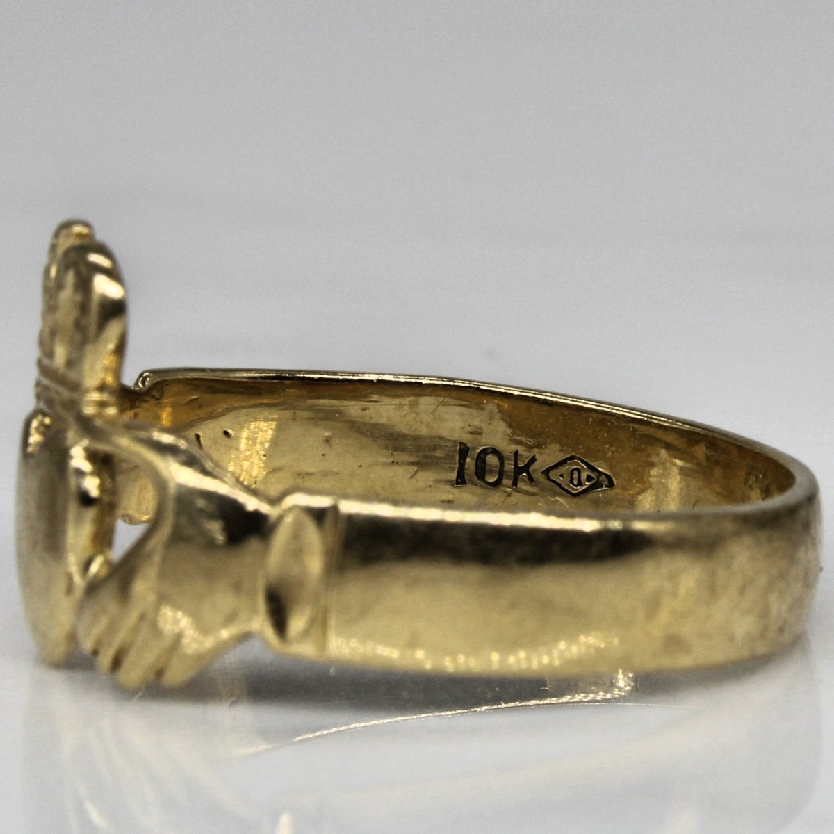 10k Yellow Gold Claddagah Ring | SZ 11.5 | - 100 Ways