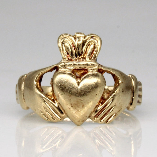 10k Yellow Gold Claddagh Ring | SZ 10 |