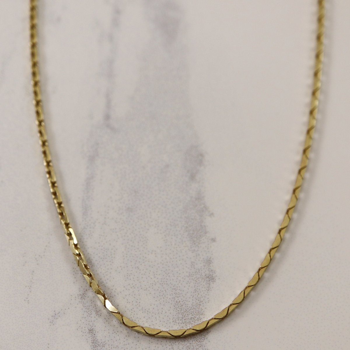 10k Yellow Gold Cobra Chain | 16.5