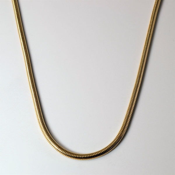10k Yellow Gold Cobra Chain | 22
