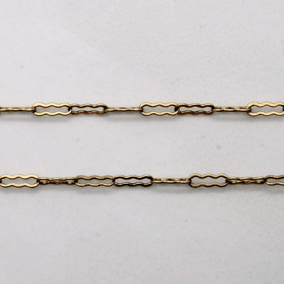 10k Yellow Gold Crimped Chain | 17