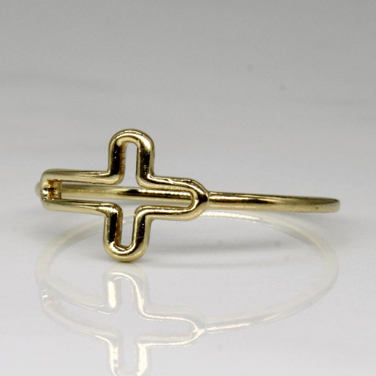 10k Yellow Gold Cross Ring | SZ 8 | - 100 Ways