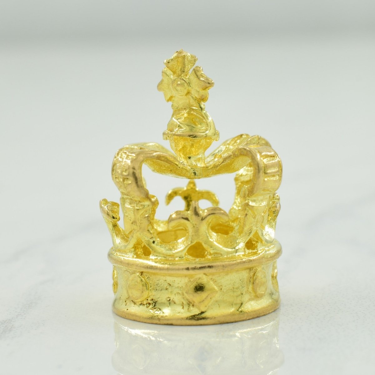 10k Yellow Gold Crown Charm | - 100 Ways