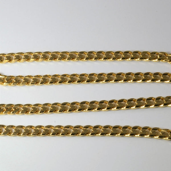 10k Yellow Gold Cuban Chain | 22