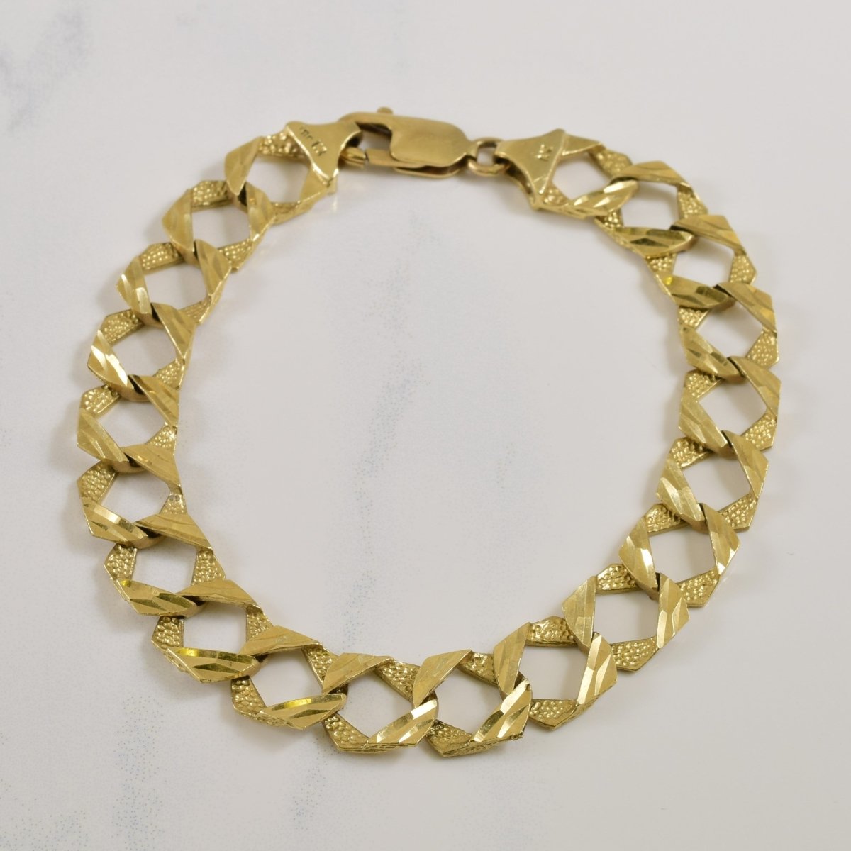 10k Yellow Gold Cuban Link Bracelet | 7.00