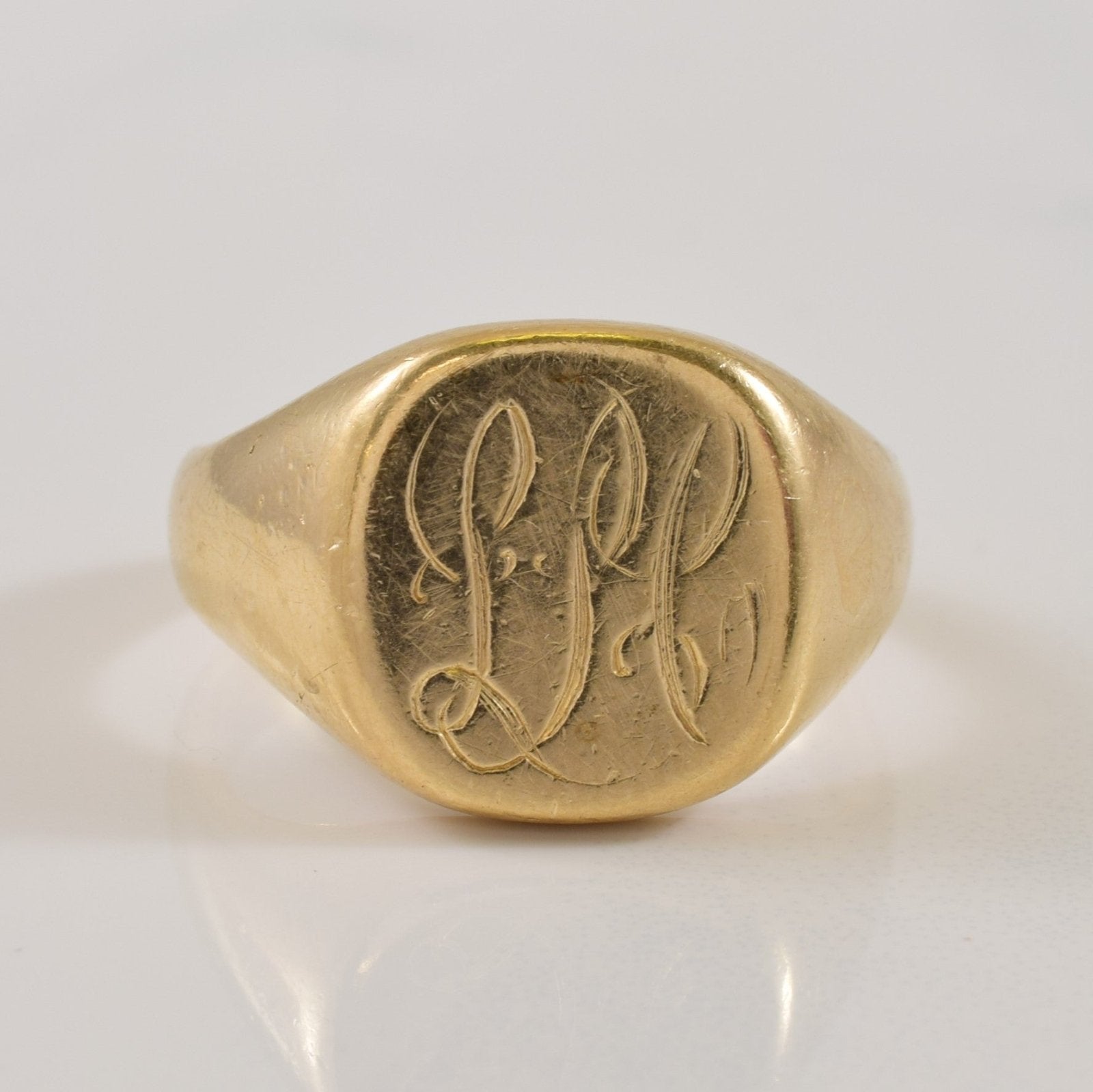 10k Yellow Gold 'LH' Initialed Ring | SZ 8 | - 100 Ways