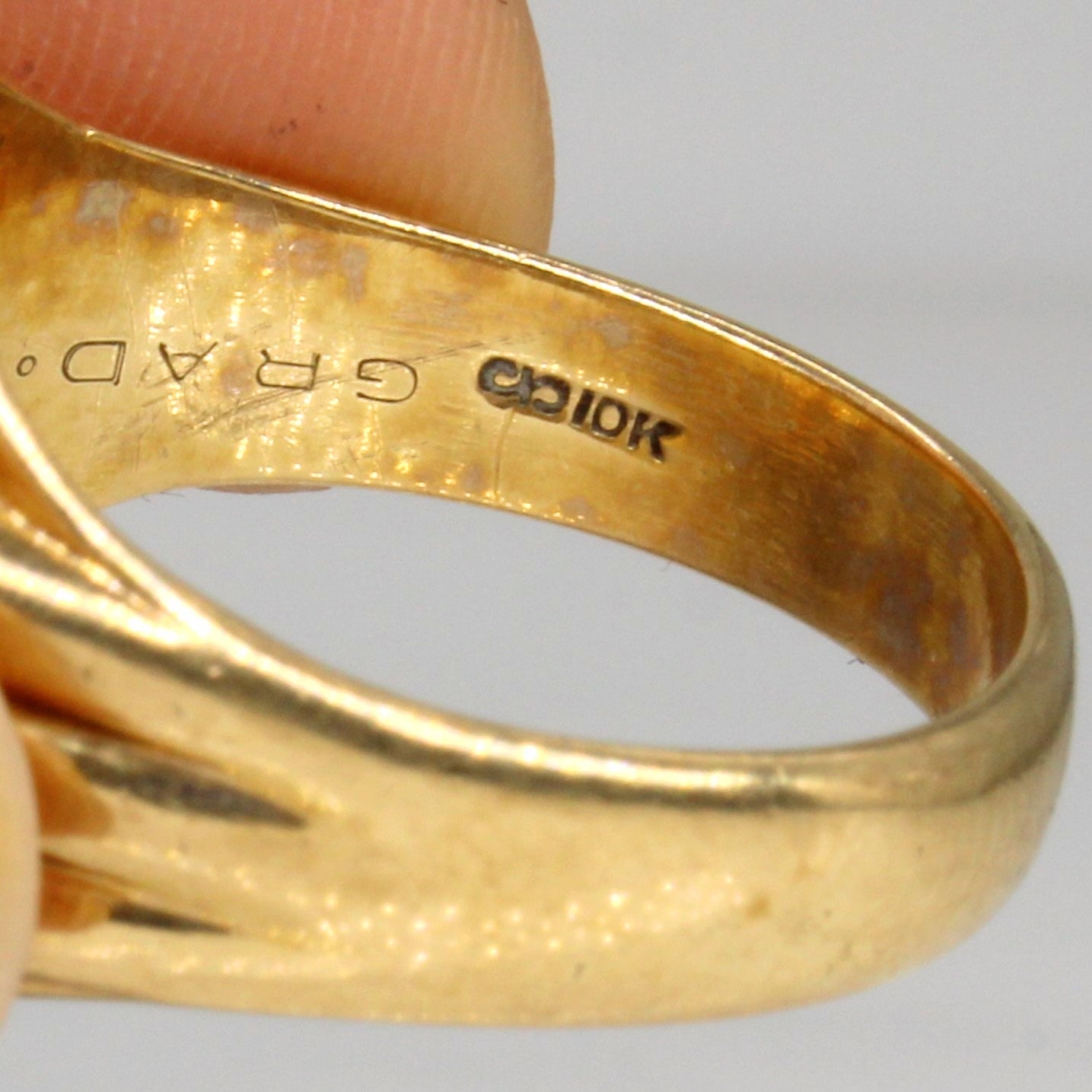 10k Yellow Gold 'M.M' Signet Ring | SZ 10.25 | - 100 Ways