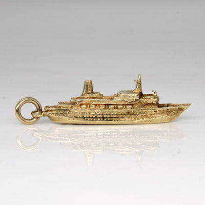 10k Yellow Gold 'Sun Princess' Boat Pendant