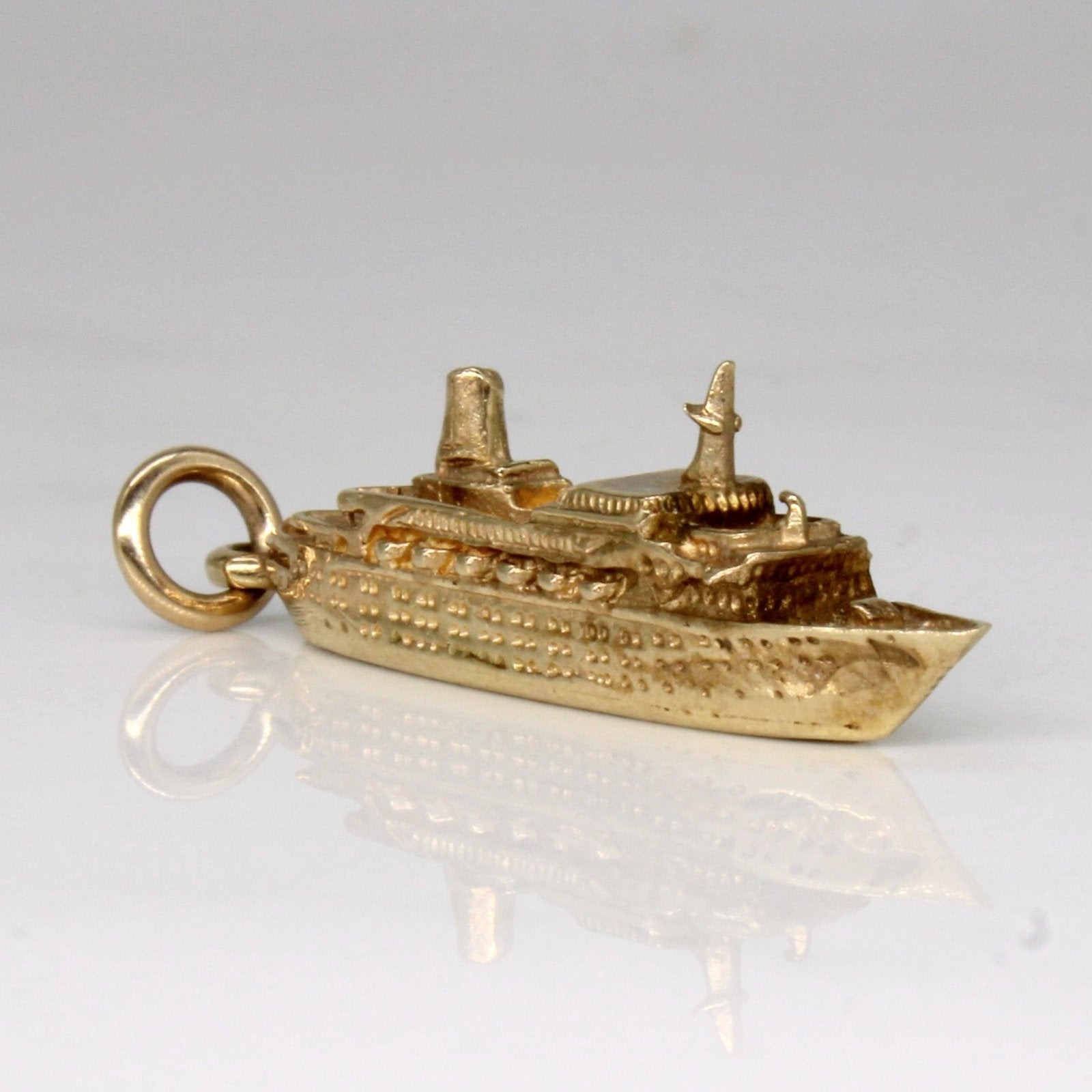 10k Yellow Gold 'Sun Princess' Boat Pendant - 100 Ways