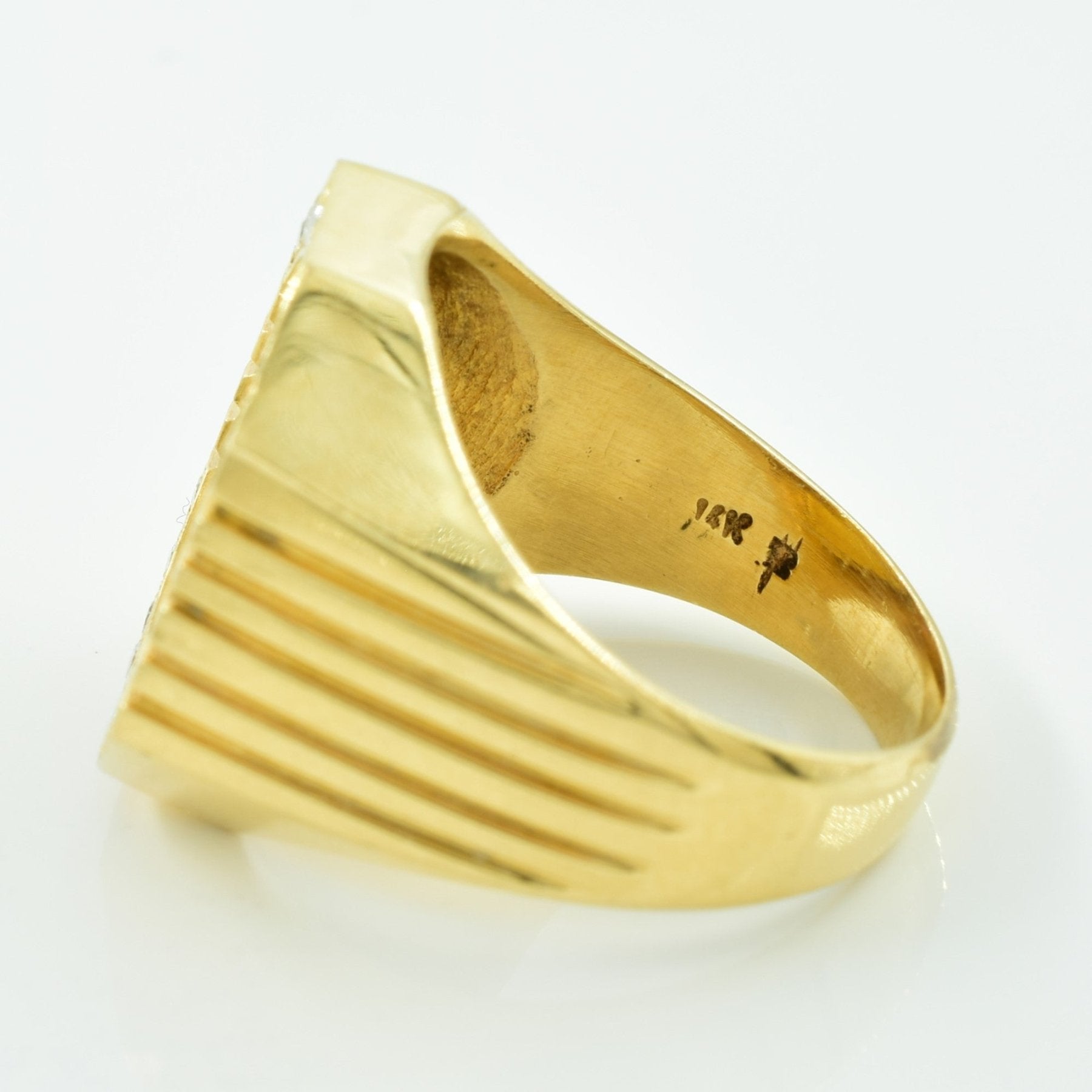 1/10oz Gold Maple & Diamond Ring | 0.32ctw | SZ 9.5 | - 100 Ways