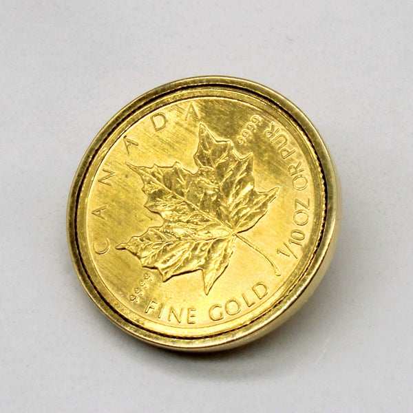 1/10th Ounce Gold Maple Leaf Coin Pendant