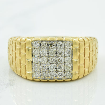 Diamond Grid Ring | 0.31ctw | SZ 9 |