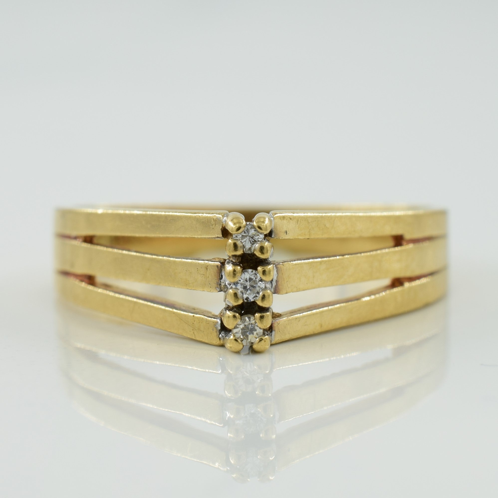 Three Stone Diamond Ring | 0.03ctw | SZ 6.25 |