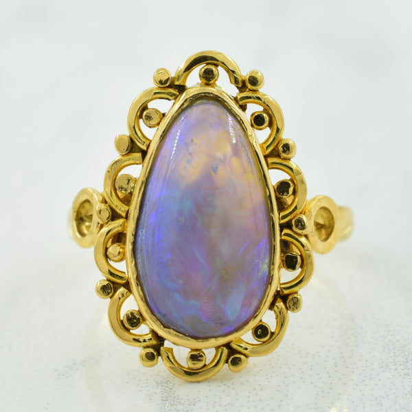 Grey Opal Cocktail Ring | 2.70ct | SZ 4.75 |