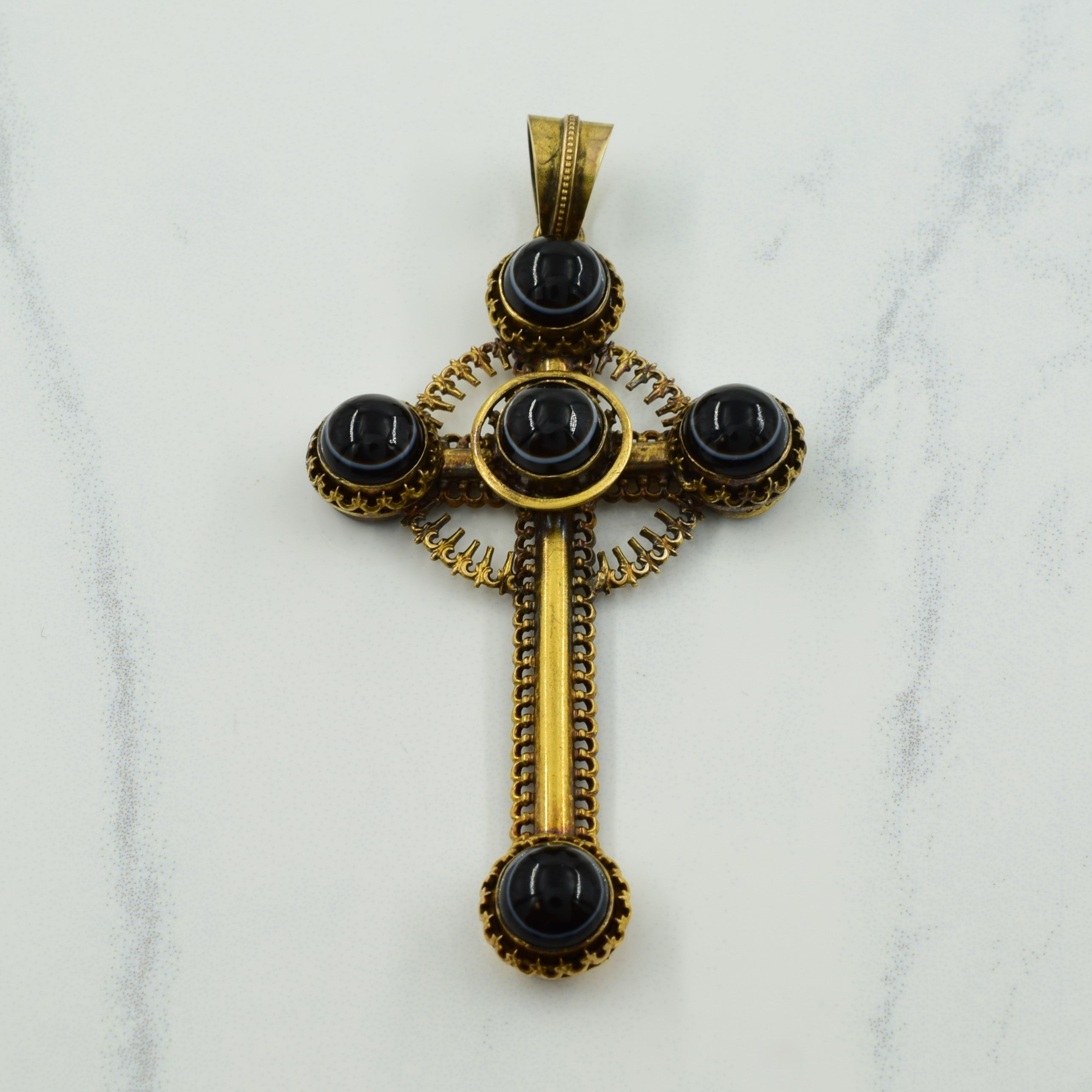 Onyx Cross Pendant | 6.00ctw |