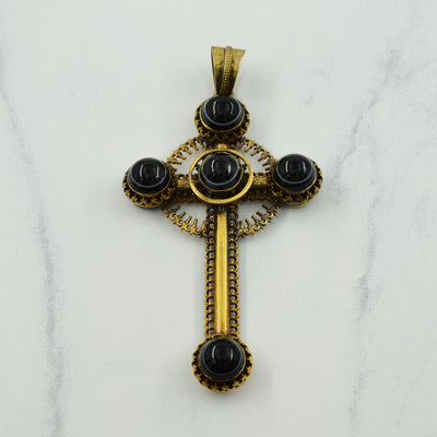 Onyx Cross Pendant | 6.00ctw |