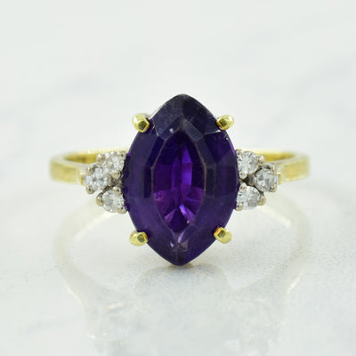 Amethyst & Diamond Ring | 2.00ct, 0.12ctw | SZ 8 |