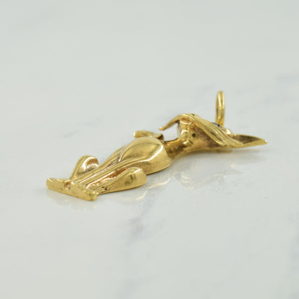 Synthetic Spinel Siamese Cat Charm | 0.02ctw |