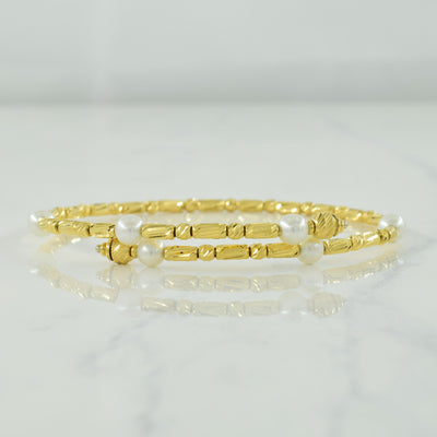 Pearl Cross Over Bracelet | 4.20ctw | 7.5