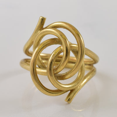 14k Yellow Gold Twisted Knot Ring | SZ 6 |