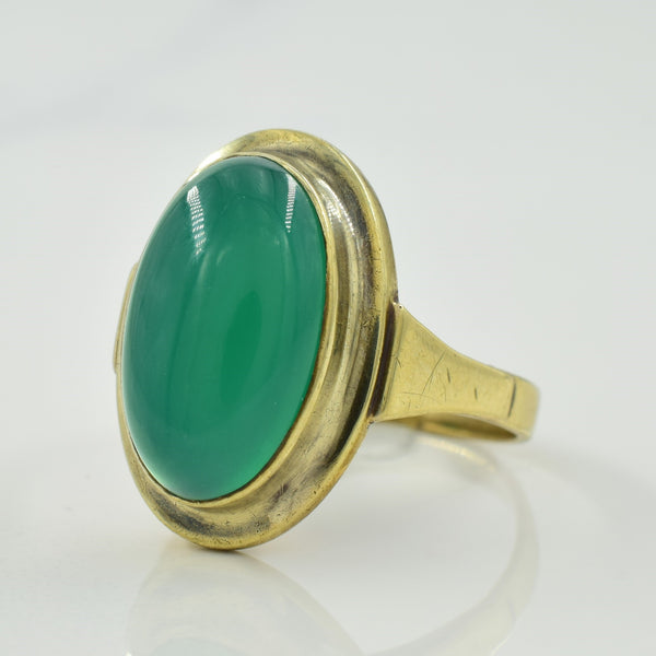 Dyed Green Chalcedony Ring | 4.50ct | SZ 6.5 |