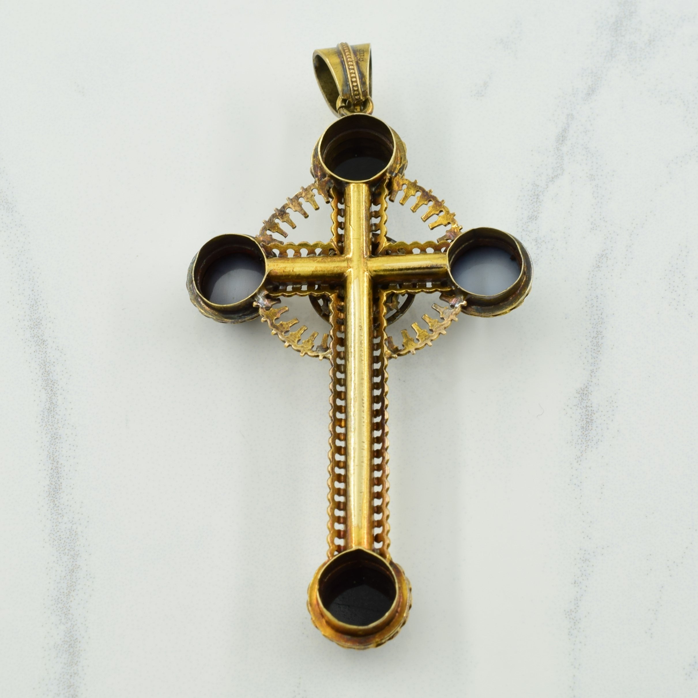 Onyx Cross Pendant | 6.00ctw |