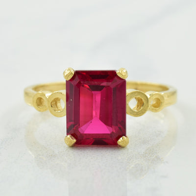 Synthetic Ruby Ring | 3.00ct | SZ 8 |