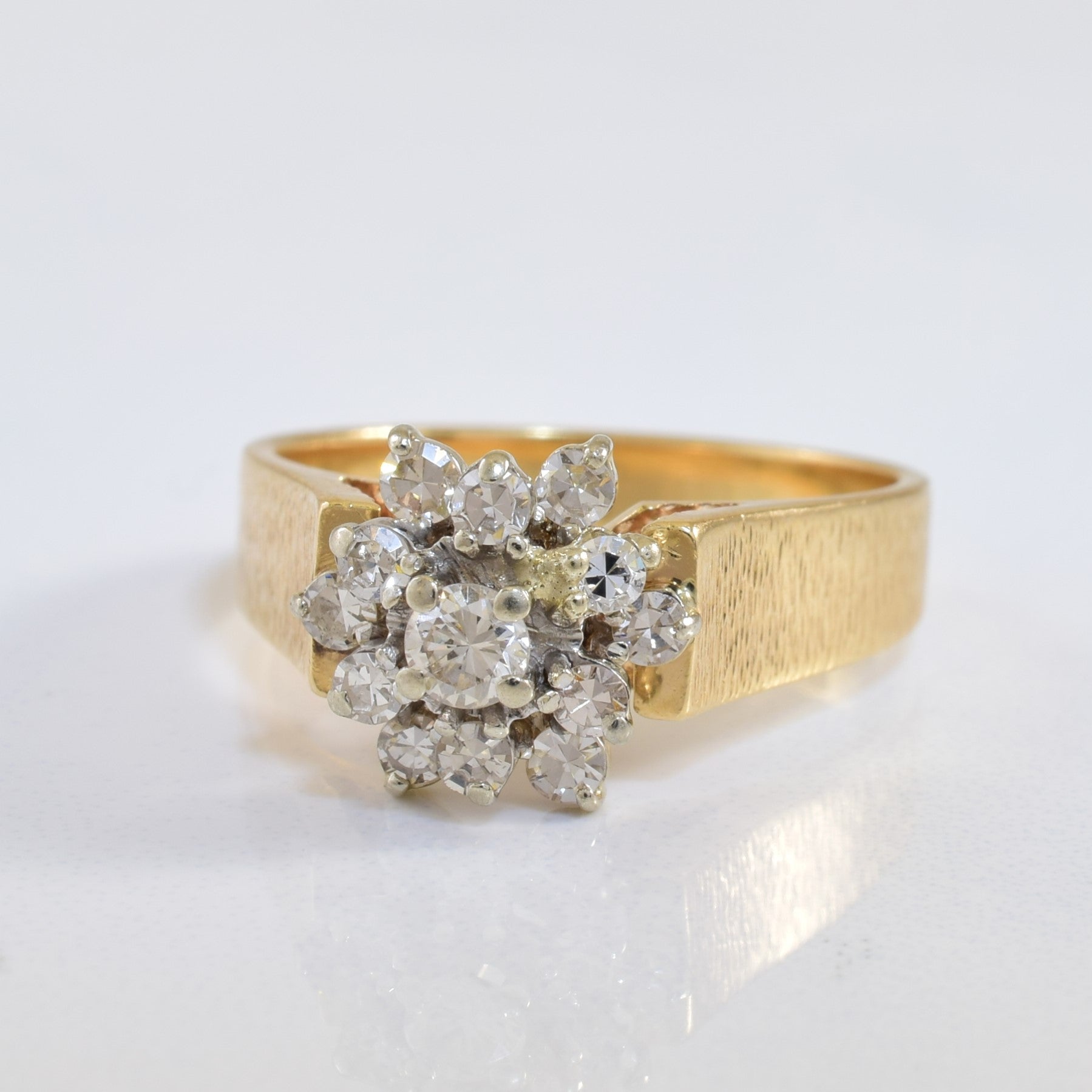 Diamond Cluster Cathedral Ring | 0.48ctw | SZ 6.5 |