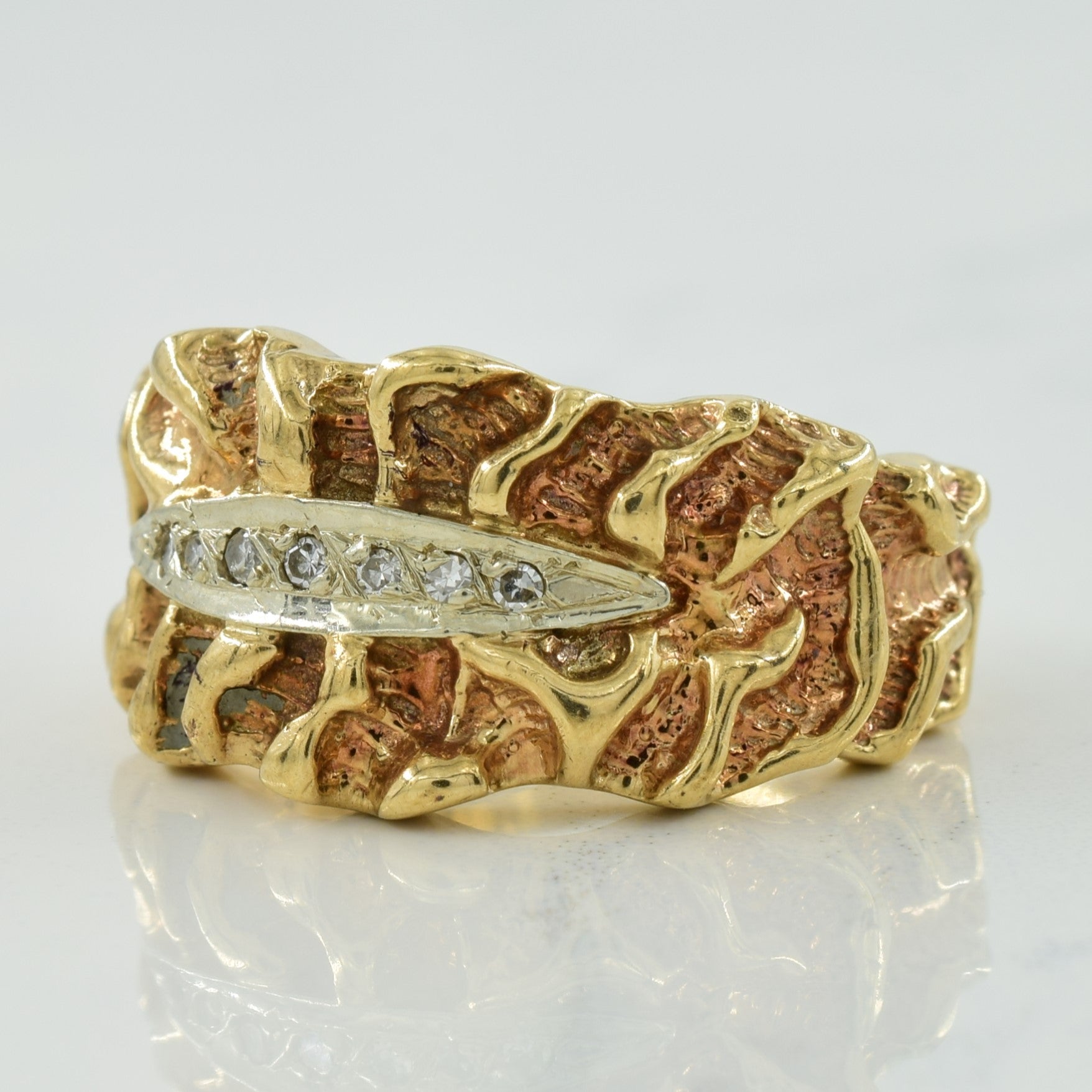 Textured Diamond Ring | 0.05ctw | SZ 8.25 |