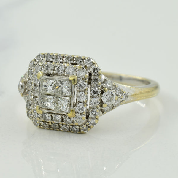 Diamond Halo Ring | 0.80ctw | SZ 6.75 |