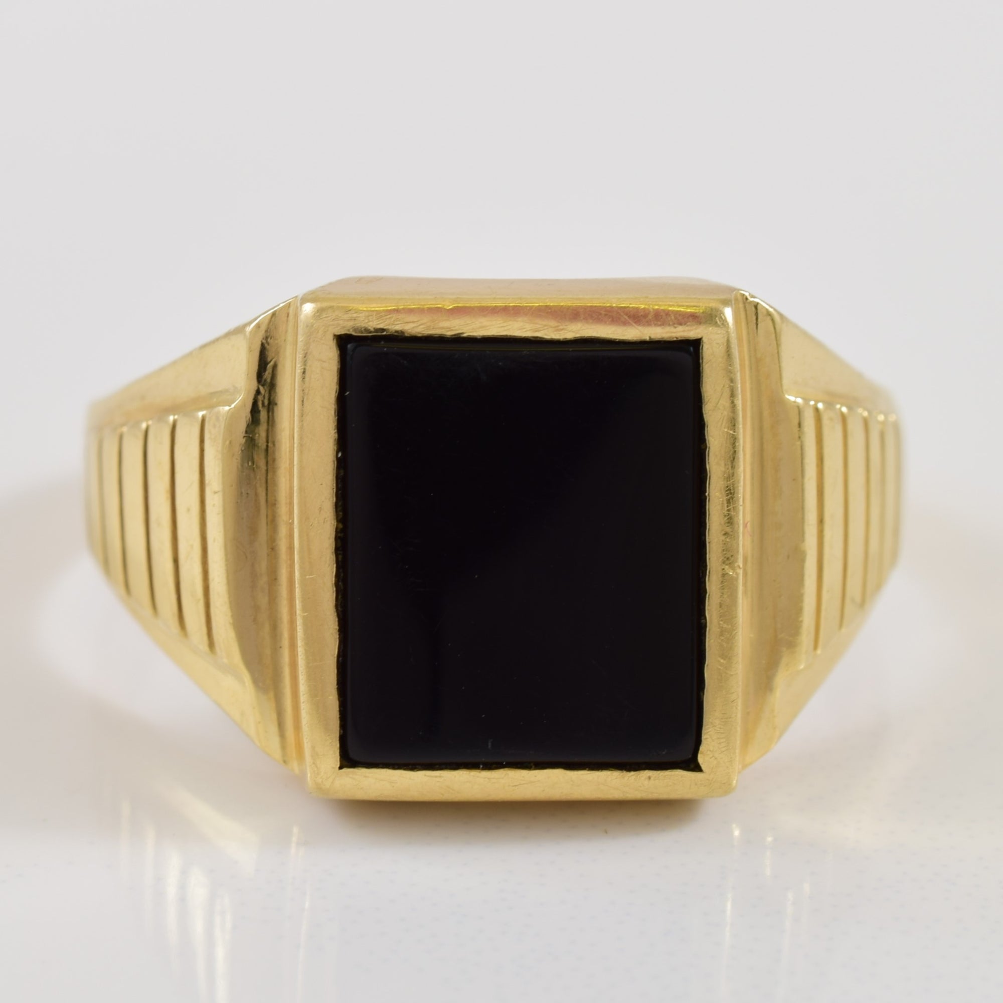 Black Onyx Ring | 4.00ct | SZ 12 |