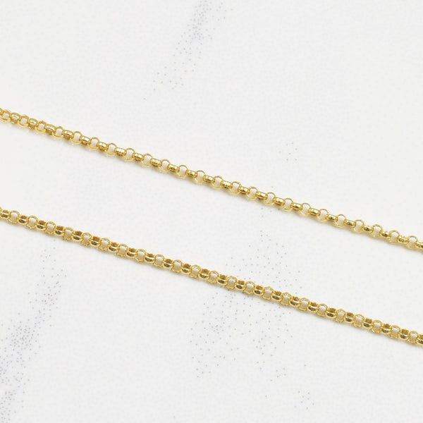 14k Yellow Gold Adjustable Cable Chain | 13.50