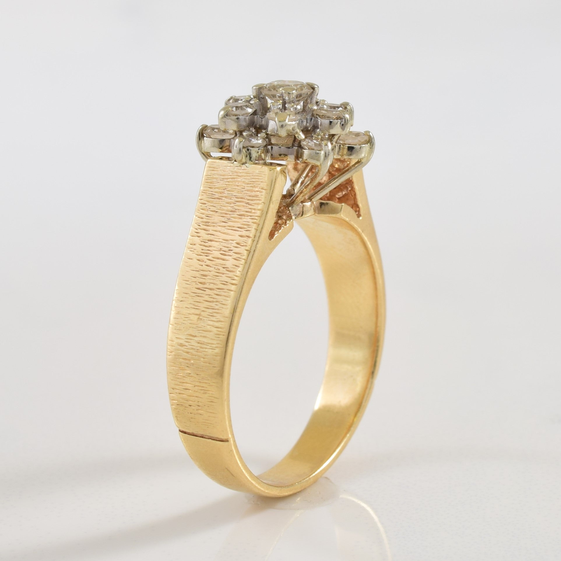 Diamond Cluster Cathedral Ring | 0.48ctw | SZ 6.5 |