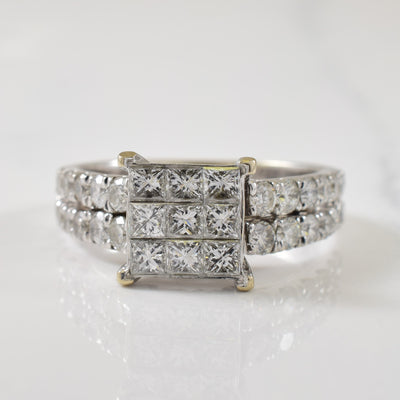 Cathedral Diamond Ring | 1.68ctw | SZ 7 |