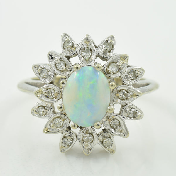 Opal & Diamond Cocktail Ring | 0.75ct, 0.14ctw | SZ 5.25 |