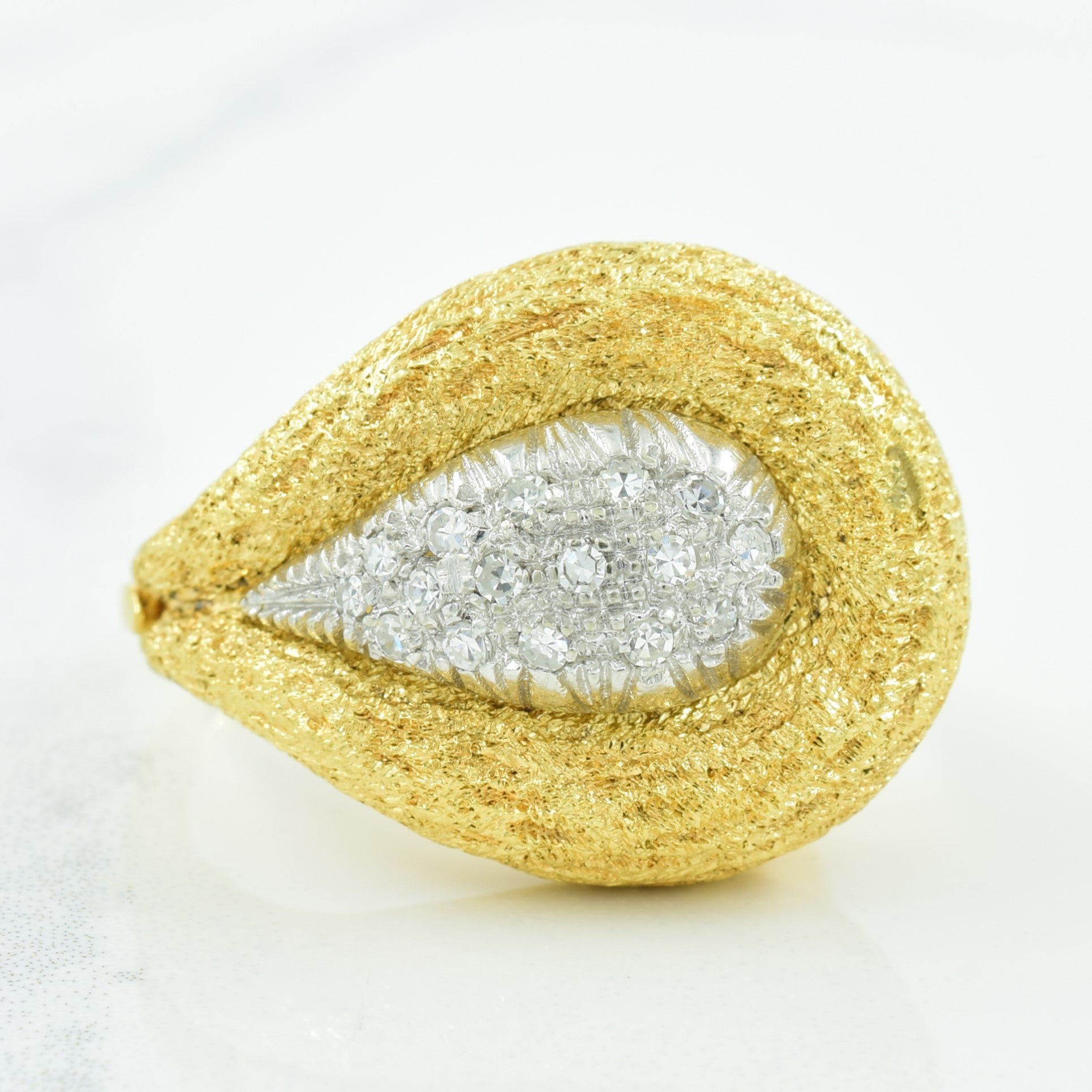 Bague en or bicolore et diamants | 0,16 ct | Taille 7 | 