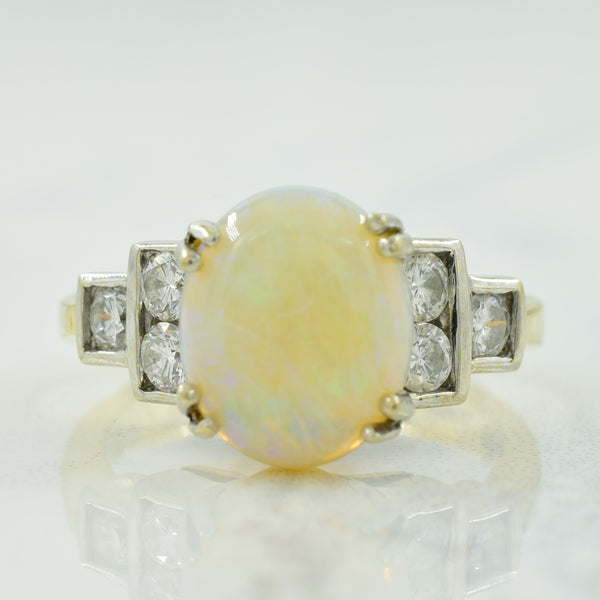 Opal & Diamond Ring | 2.50ct, 0.50ctw | SZ 7 |
