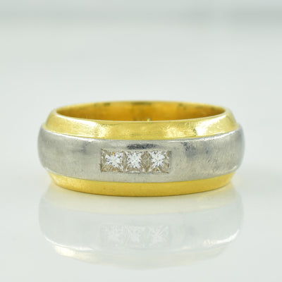 London 1999 Hallmarked Three Stone Diamond Ring | 0.27ctw | SZ 10.25 |
