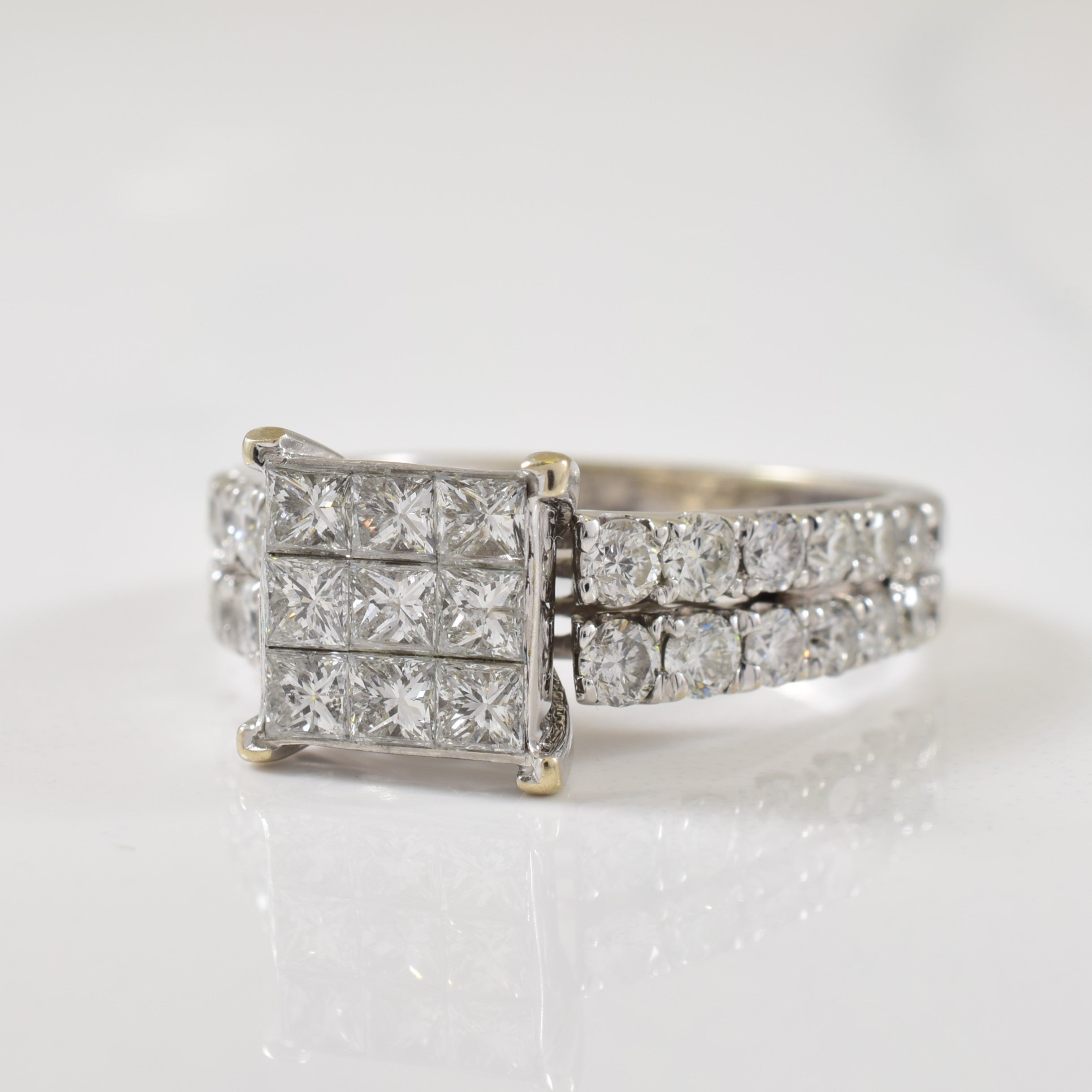 Cathedral Diamond Ring | 1.68ctw | SZ 7 |