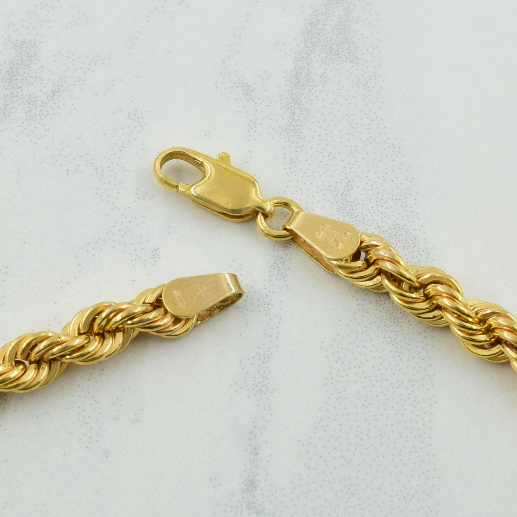 10k Yellow Gold Italian Hallmark Rope Chain | 24