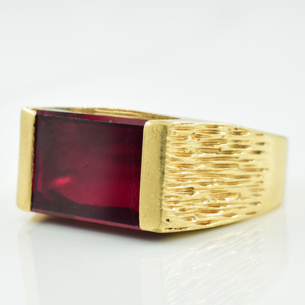 Synthetic Ruby Ring | 12.00ct | SZ 8.25 |