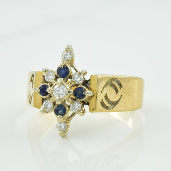 Diamond & Sapphire Ring | 0.20ctw, 0.14ctw | SZ 9.5 |