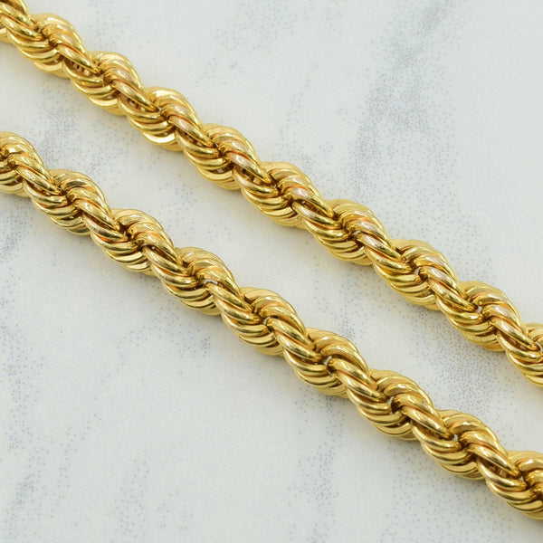 10k Yellow Gold Italian Hallmark Rope Chain | 24