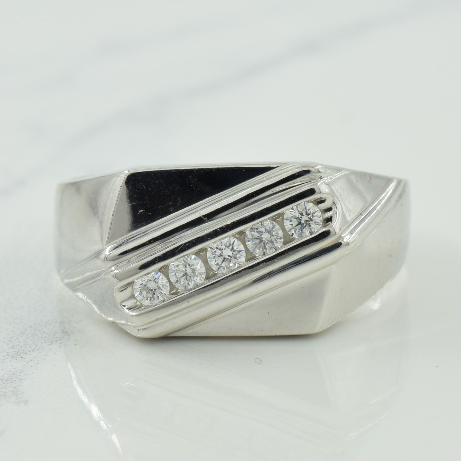 Channel Set Diamond Ring | 0.15ctw | SZ 11 |