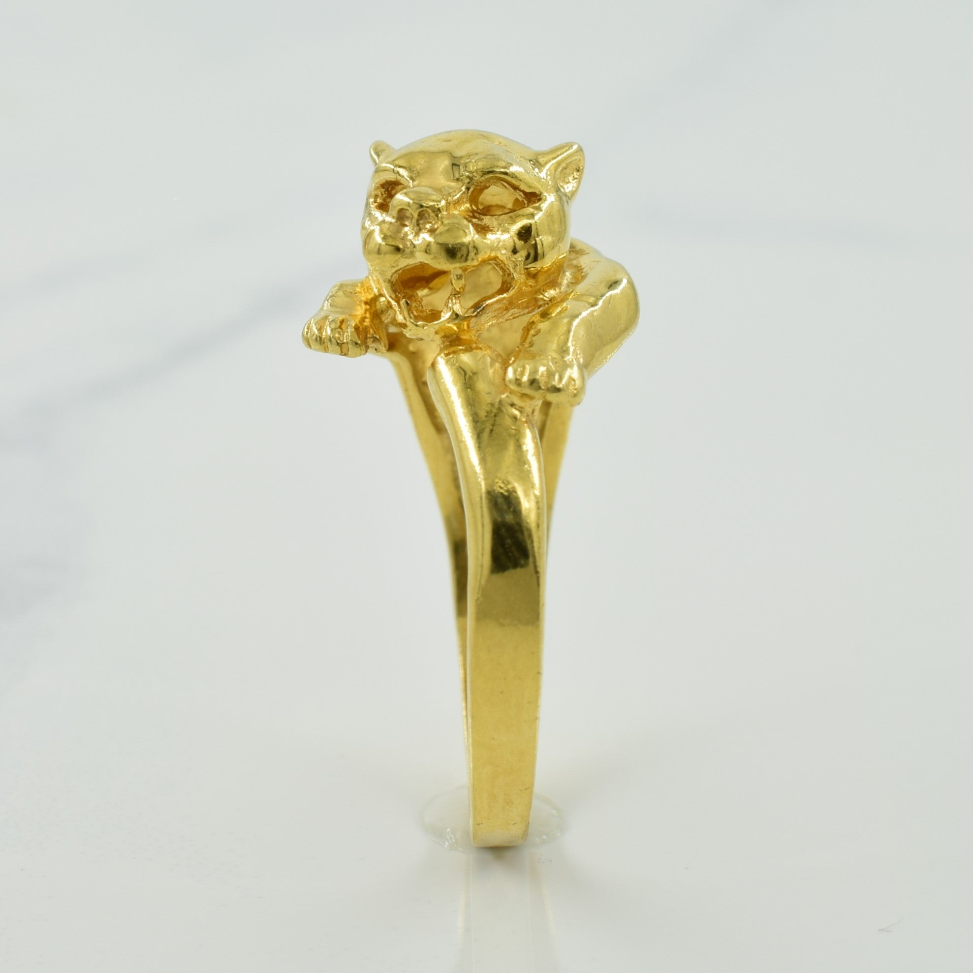 14k Yellow Gold Panther Ring | SZ 7 |