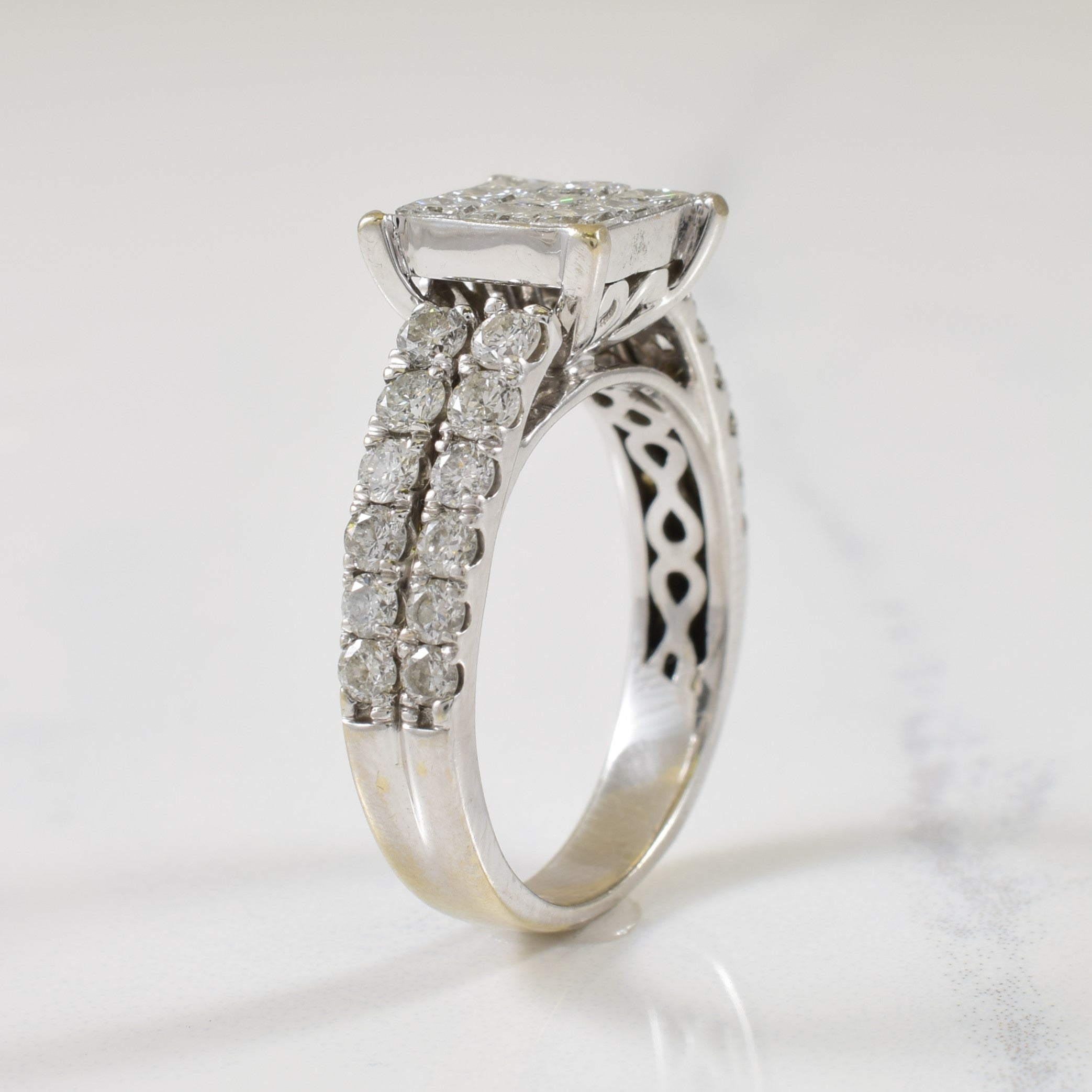 Cathedral Diamond Ring | 1.68ctw | SZ 7 |